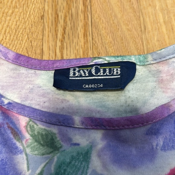 Vintage Bay Club Matching Floral Skirt & T-shirt Top - Picture 3 of 9